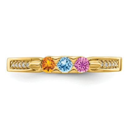 14K Family Jewelry Diamond Semi-Set Ring