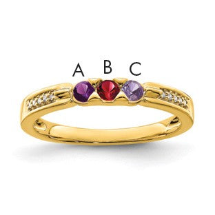 14K Family Jewelry Diamond Semi-Set Ring