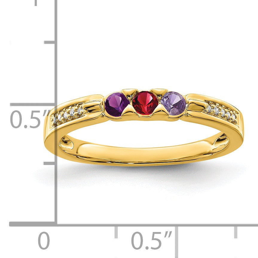 14K Family Jewelry Diamond Semi-Set Ring