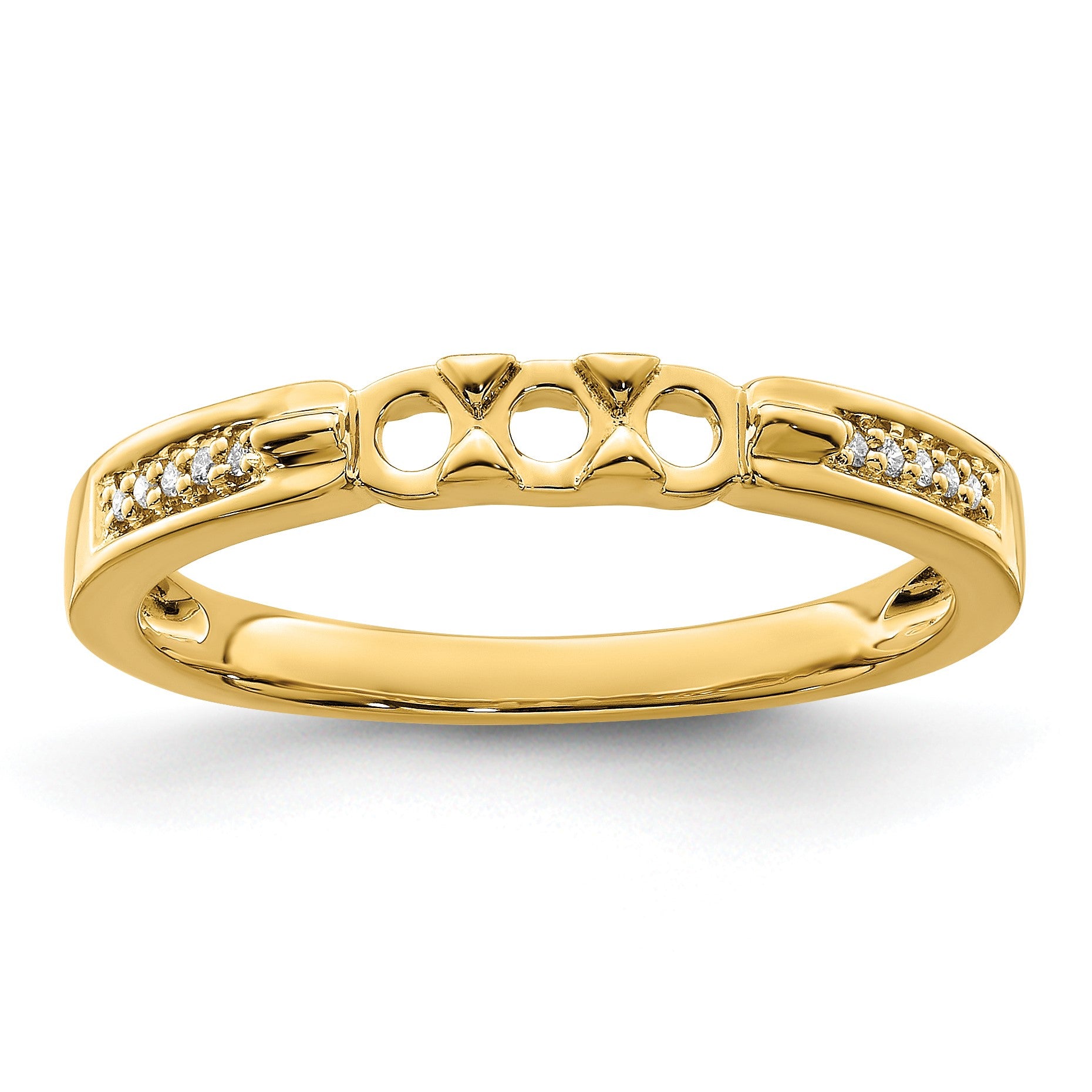 14K Family Jewelry Diamond Semi-Set Ring