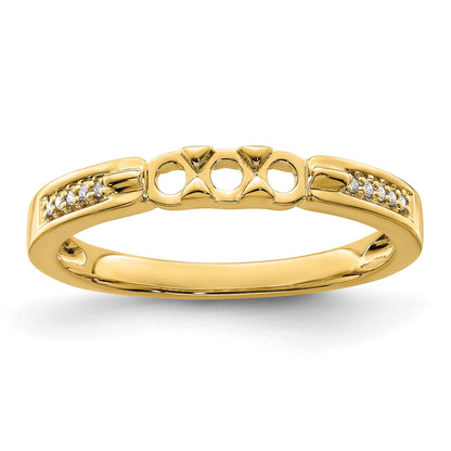 14K Family Jewelry Diamond Semi-Set Ring