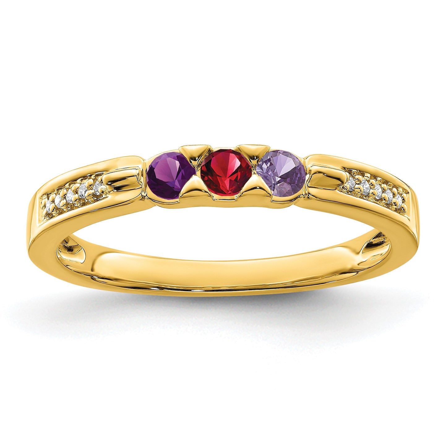 14K Family Jewelry Diamond Semi-Set Ring
