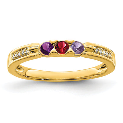 14K Family Jewelry Diamond Semi-Set Ring