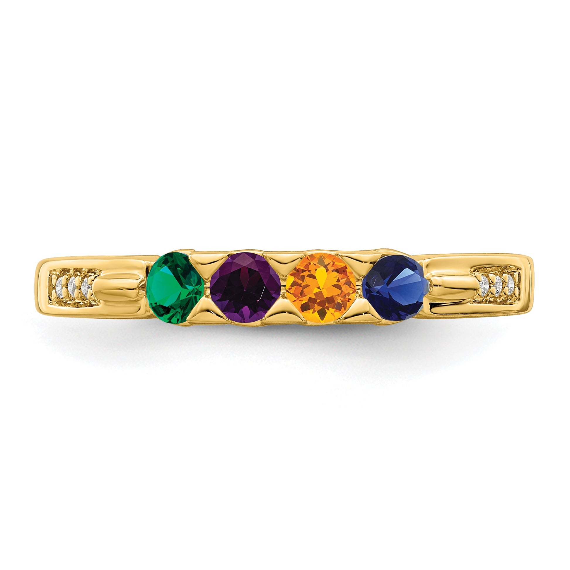 14K Family Jewelry Diamond Semi-Set Ring