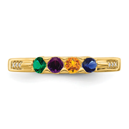 14K Family Jewelry Diamond Semi-Set Ring