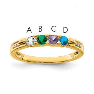 14K Family Jewelry Diamond Semi-Set Ring