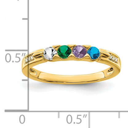 14K Family Jewelry Diamond Semi-Set Ring