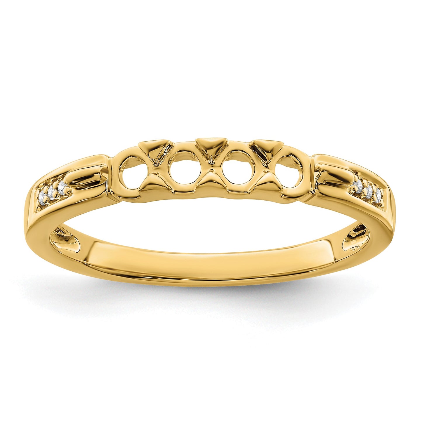 14K Family Jewelry Diamond Semi-Set Ring