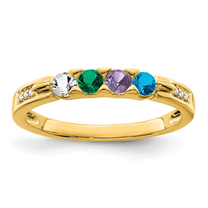 14K Family Jewelry Diamond Semi-Set Ring