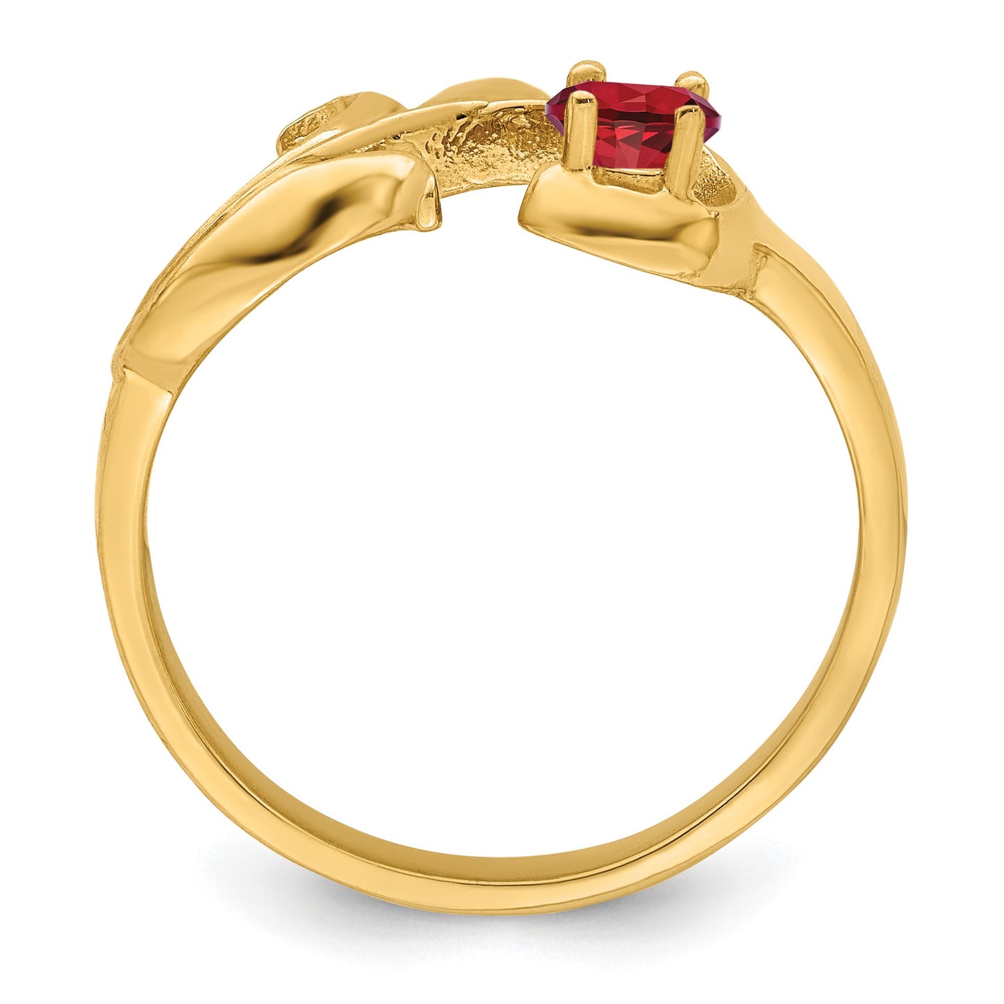 14k Polished 1-Stone Mothers Ring Mounting