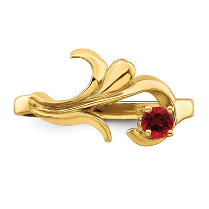 14k Polished 1-Stone Mothers Ring Mounting
