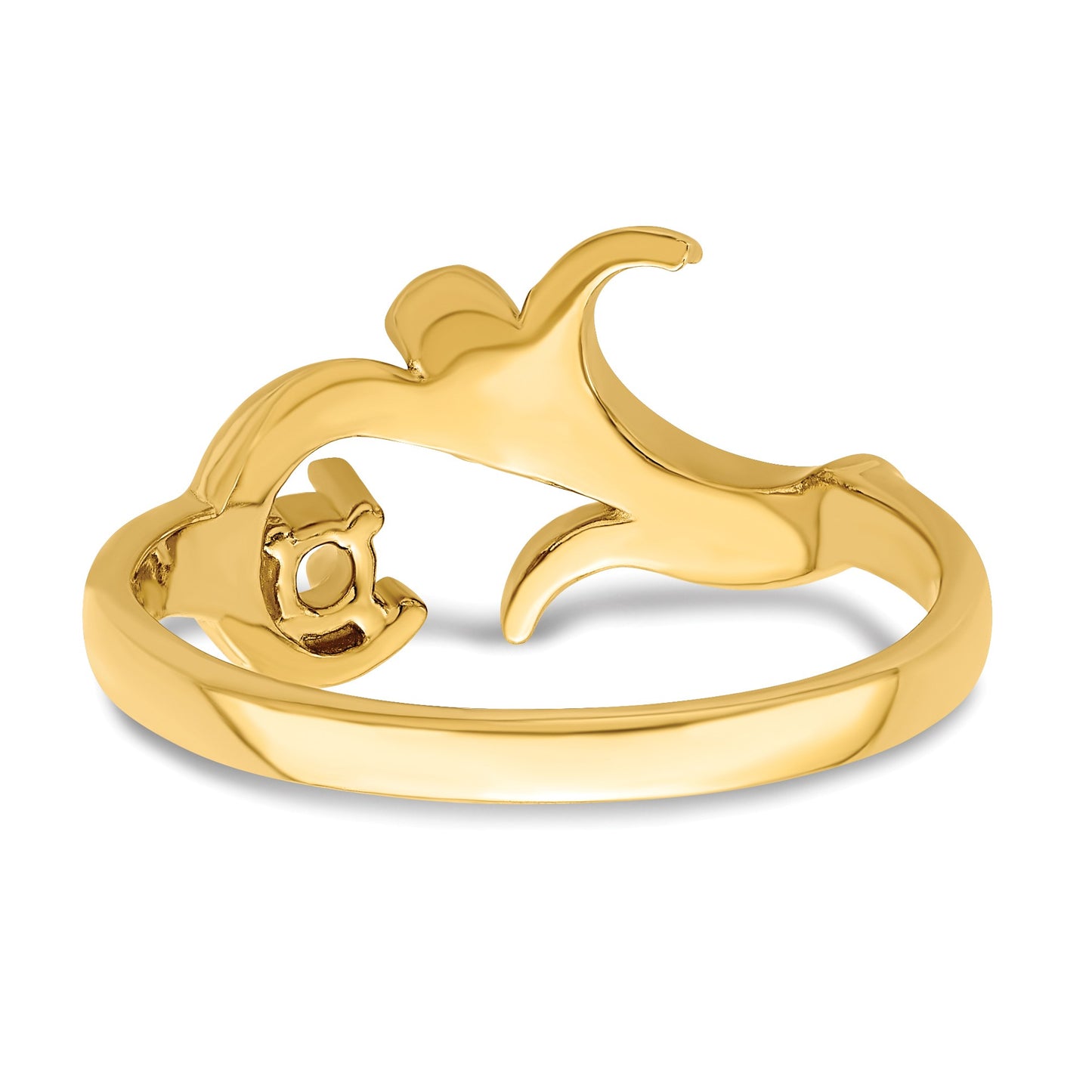 14k Polished 1-Stone Mothers Ring Mounting