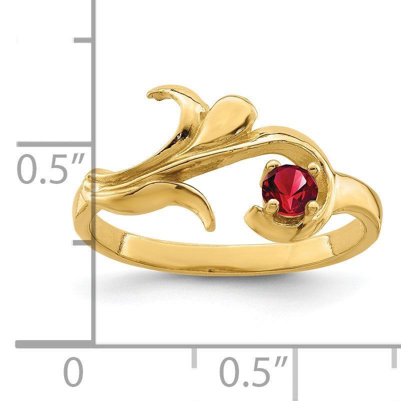 14k Polished 1-Stone Mothers Ring Mounting