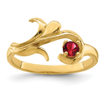 14k Polished 1-Stone Mothers Ring Mounting
