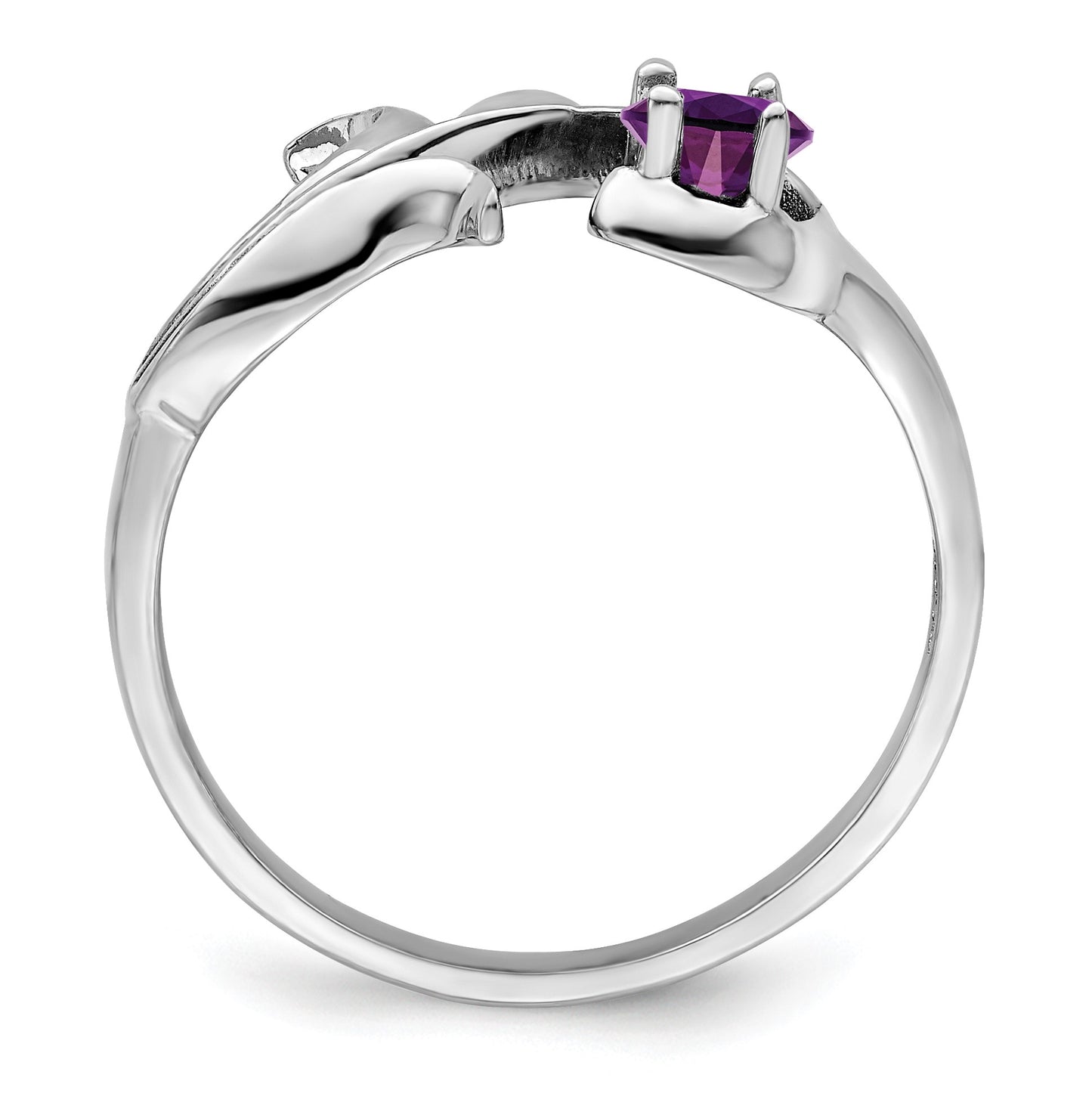 Sterling Silver Rhodium-plated Family Jewelry Mounting