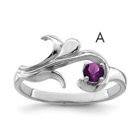 Sterling Silver Rhodium-plated Family Jewelry Mounting