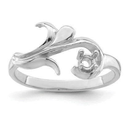 Sterling Silver Rhodium-plated Family Jewelry Mounting