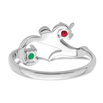 Sterling Silver Rhodium-plated Family Jewelry Mounting