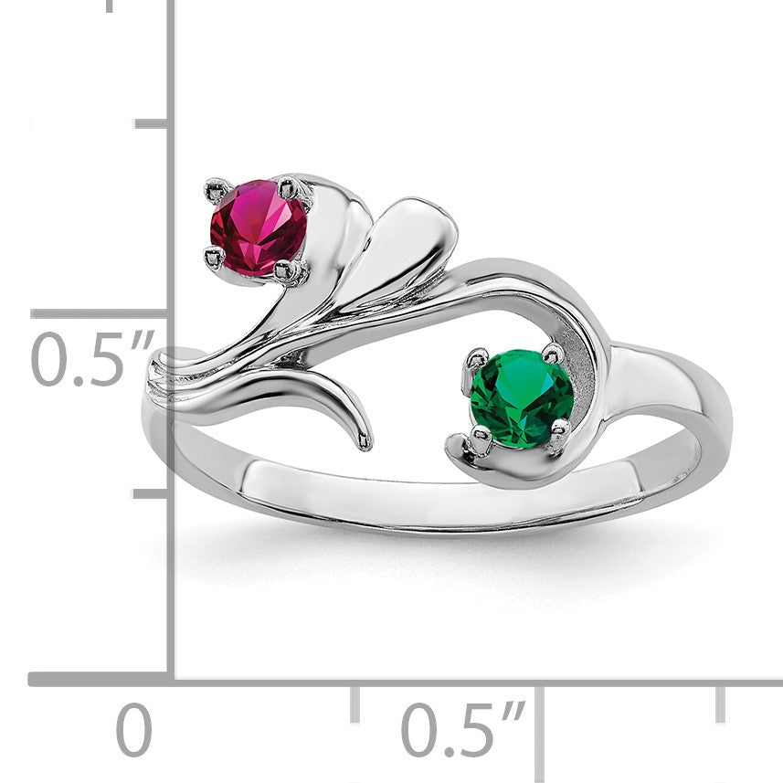 Sterling Silver Rhodium-plated Family Jewelry Mounting