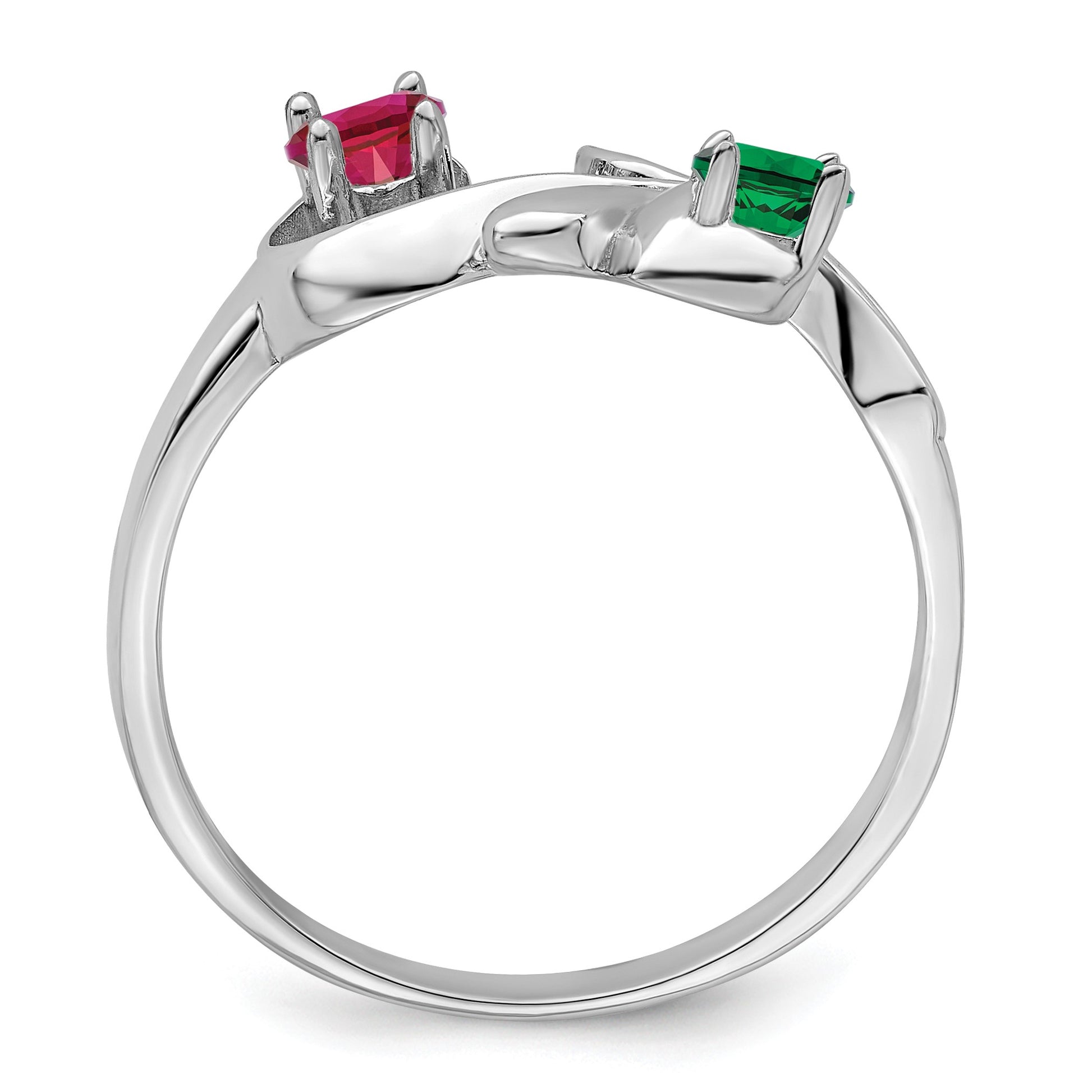 Sterling Silver Rhodium-plated Family Jewelry Mounting
