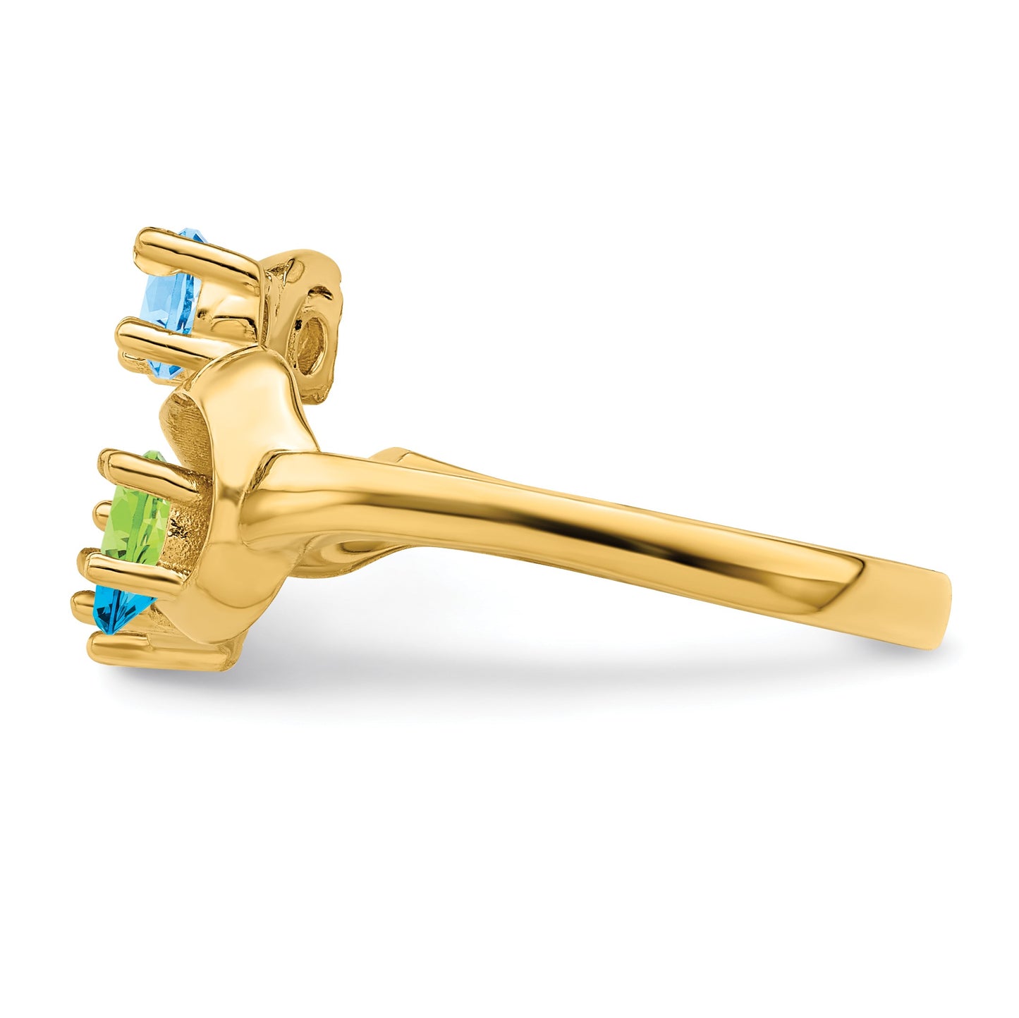14k Polished 4-Stone Mothers Ring Mounting