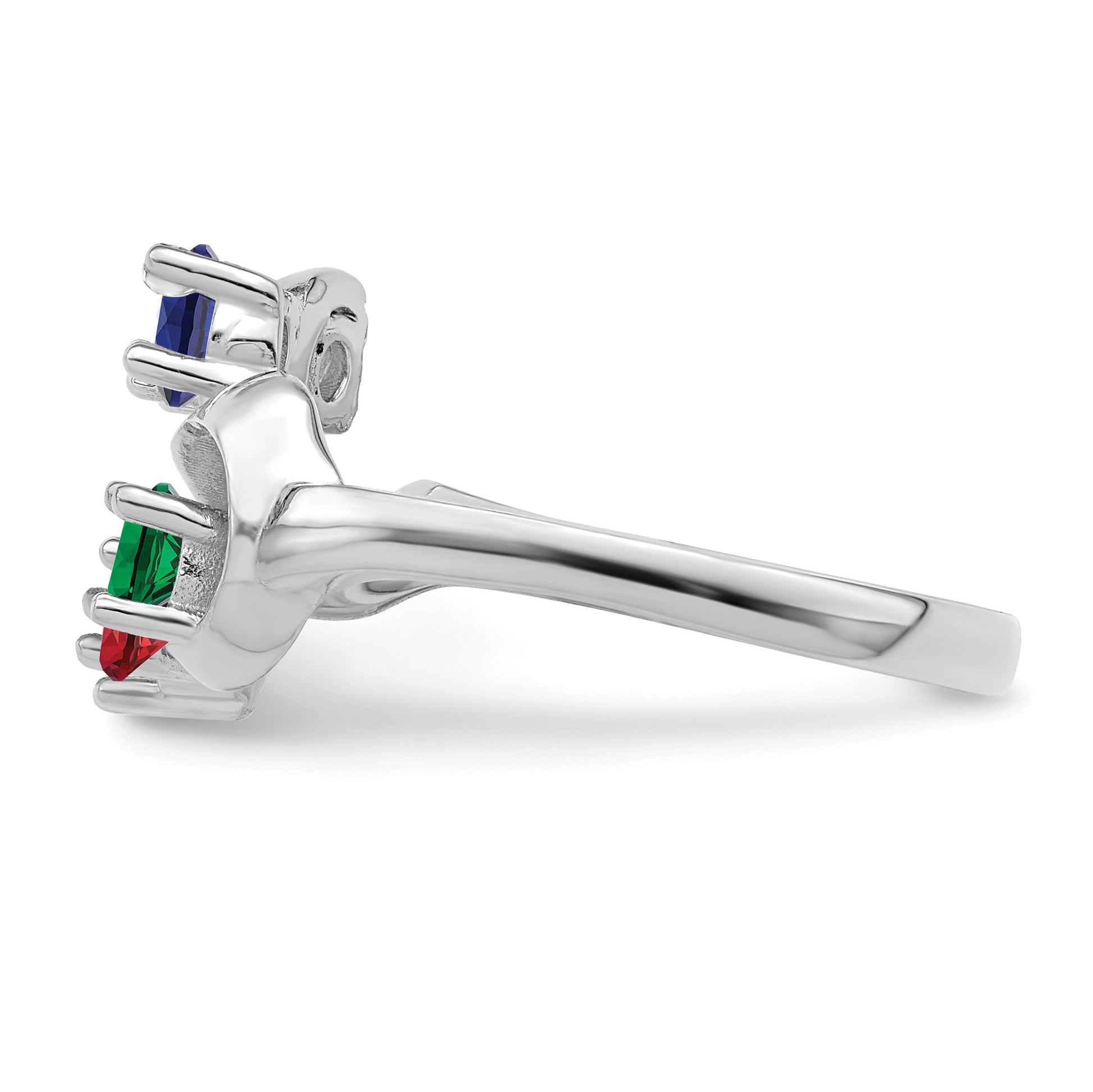 Sterling Silver Rhodium-plated Family Jewelry Mounting