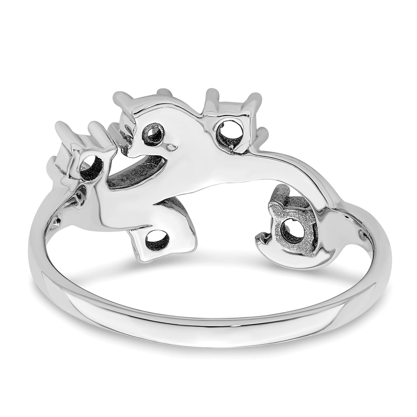 Sterling Silver Rhodium-plated Family Jewelry Mounting