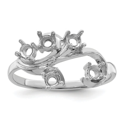 Sterling Silver Rhodium-plated Family Jewelry Mounting