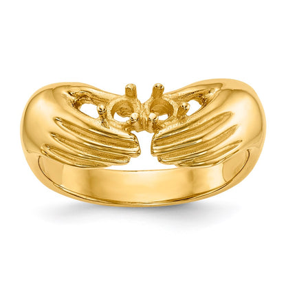 14k 2 Stone Family Ring Mounting