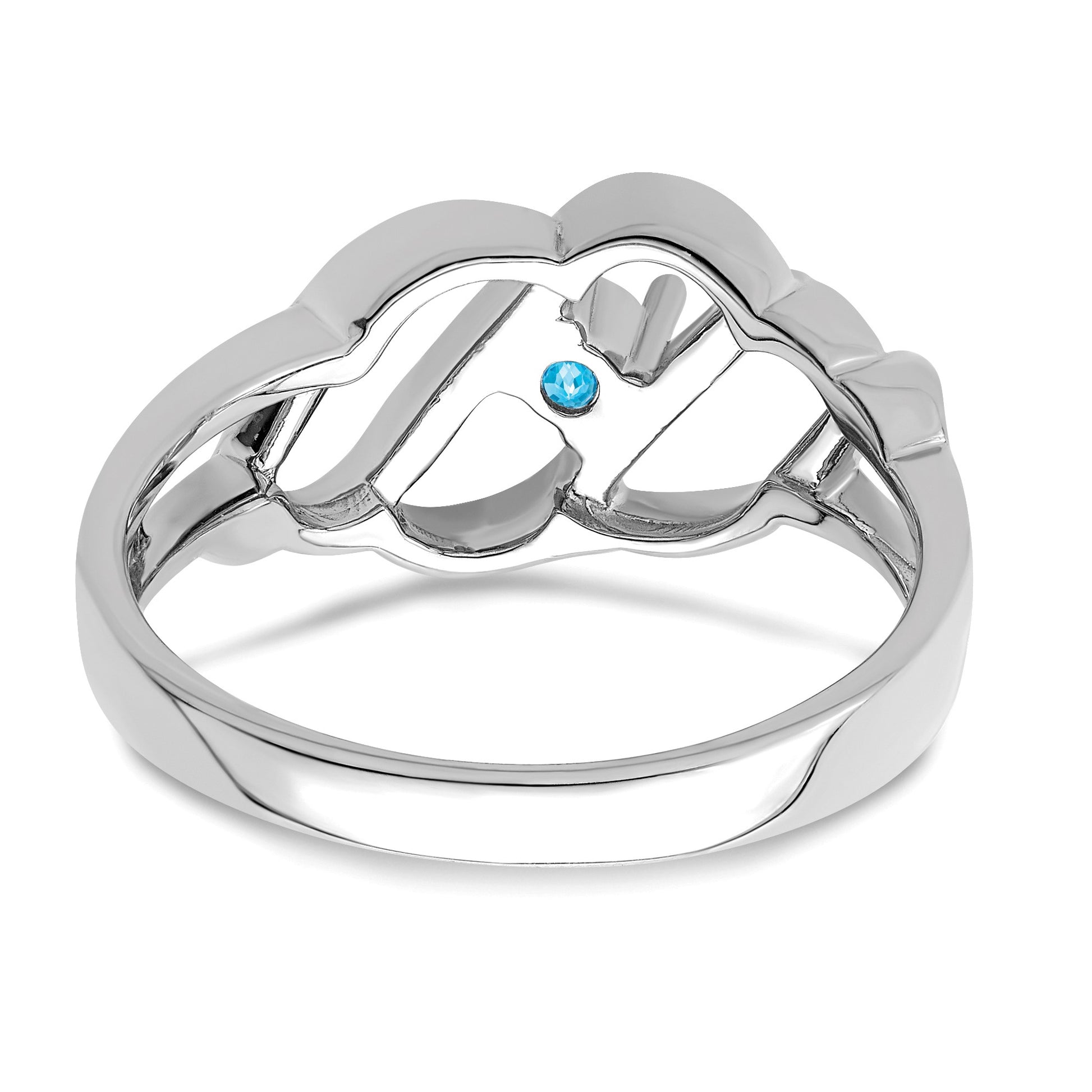 Sterling Silver Rhodium-plated Family Jewelry Mounting