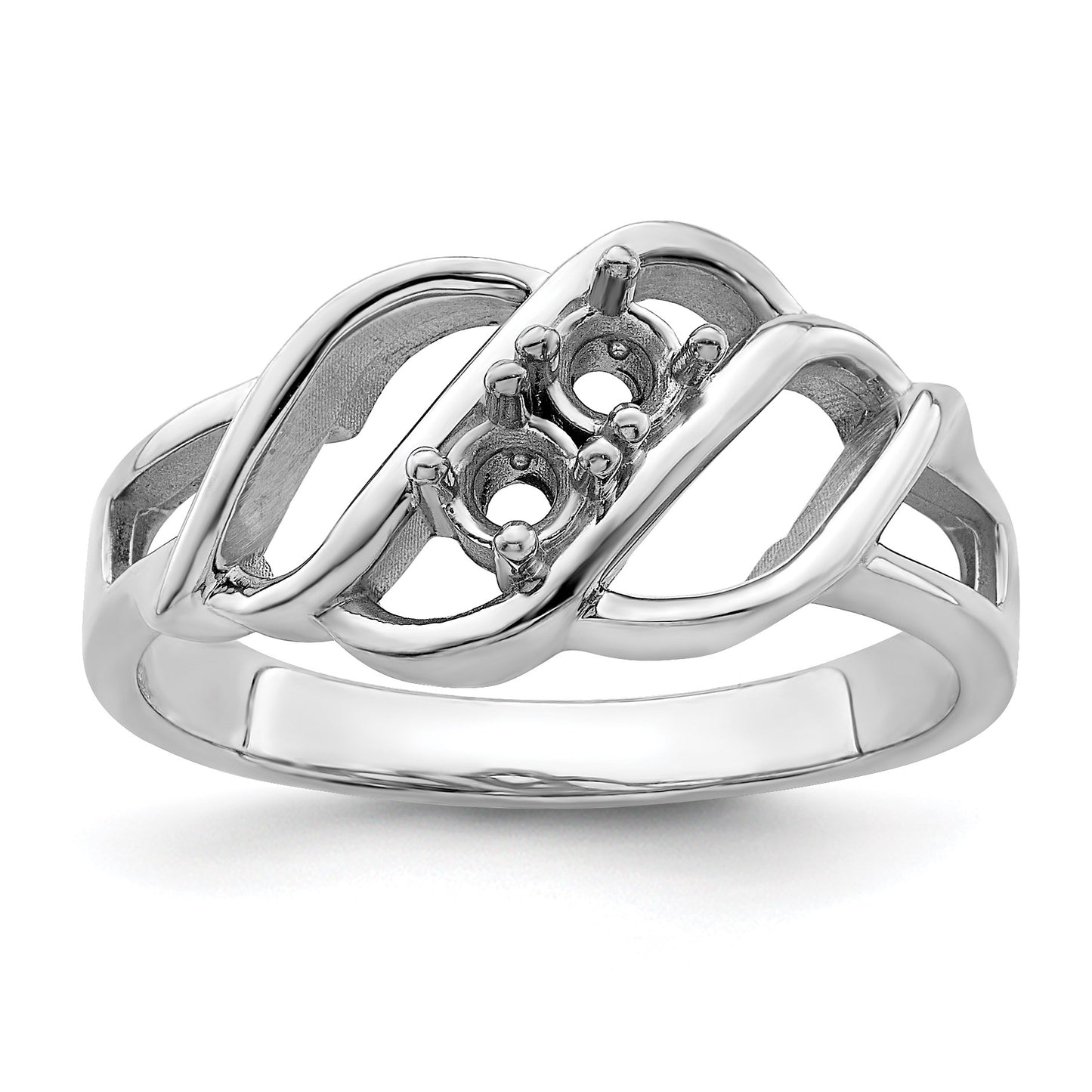 Sterling Silver Rhodium-plated Family Jewelry Mounting