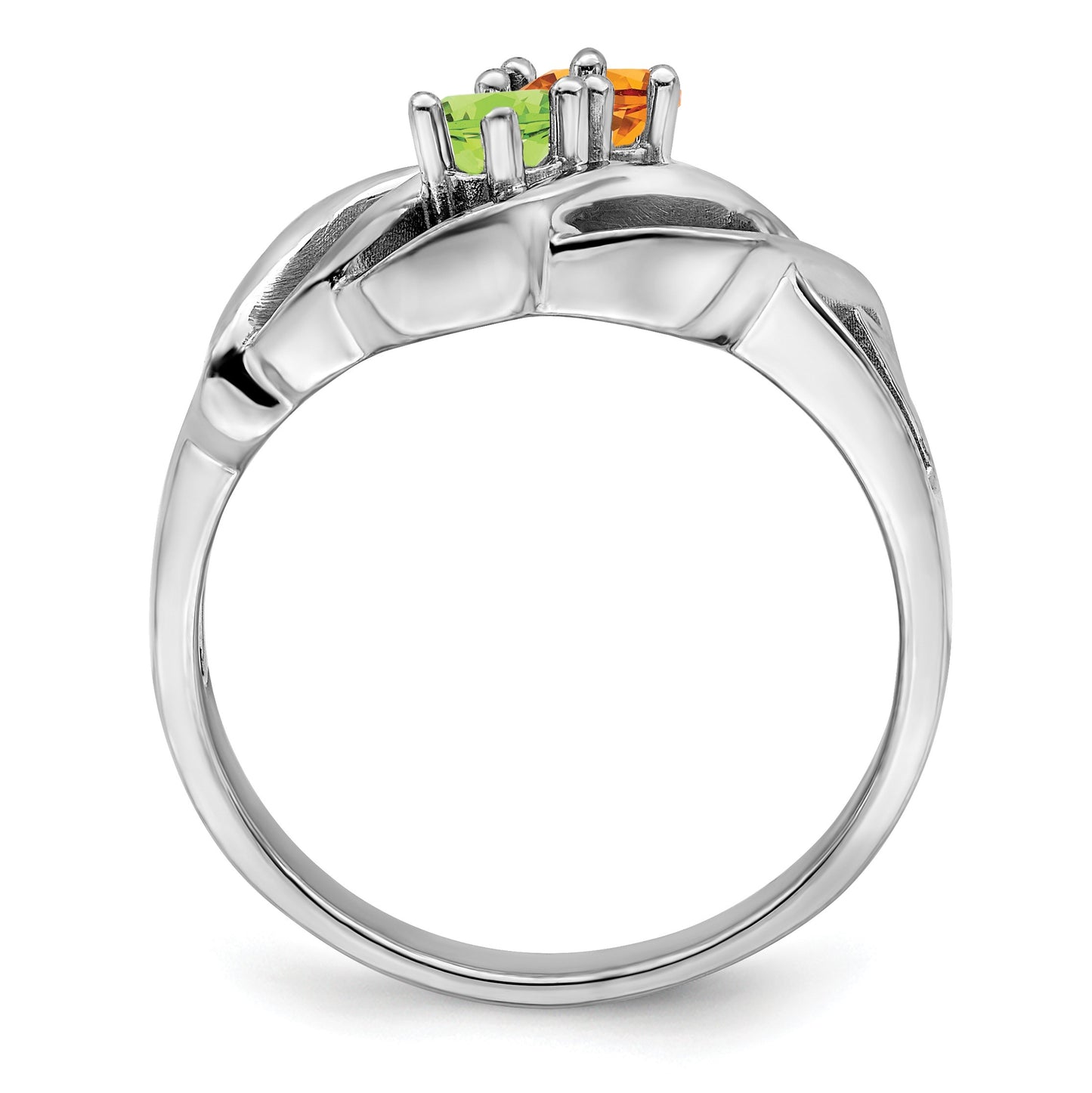 Sterling Silver Rhodium-plated Family Jewelry Mounting