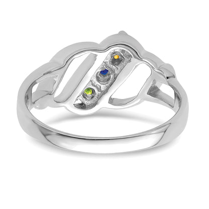 Sterling Silver Rhodium-plated Family Jewelry Mounting