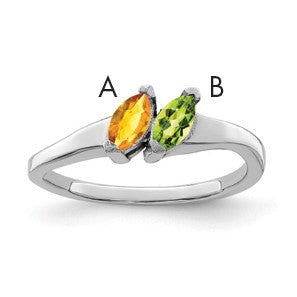 Sterling Silver Rhodium-plated Family Jewelry Mounting