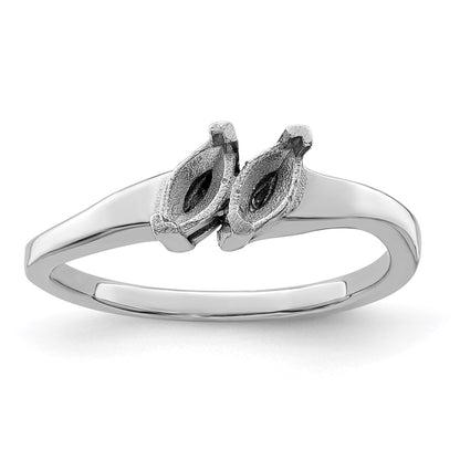 Sterling Silver Rhodium-plated Family Jewelry Mounting