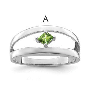 Sterling Silver Rhodium-plated Family Jewelry Mounting