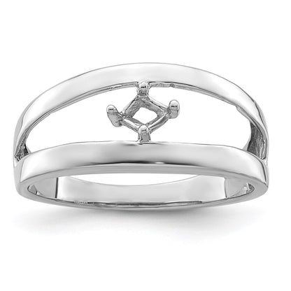 Sterling Silver Rhodium-plated Family Jewelry Mounting