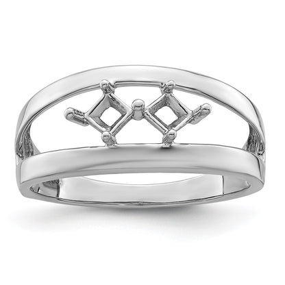 Sterling Silver Rhodium-plated Family Jewelry Mounting