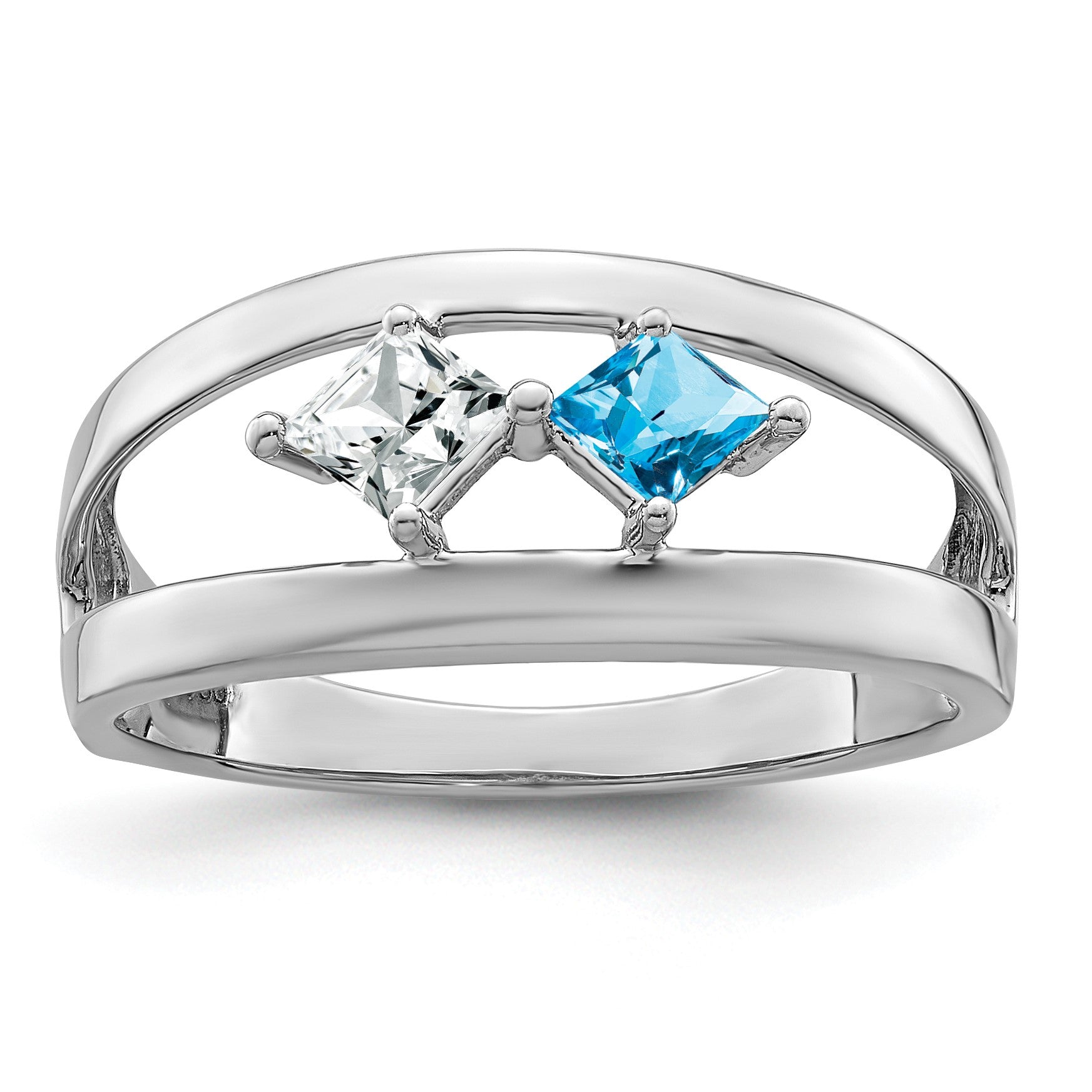14k White Gold Family Jewelry Ring Mounting