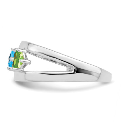Sterling Silver Rhodium-plated Family Jewelry Mounting