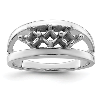 Sterling Silver Rhodium-plated Family Jewelry Mounting