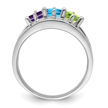 Sterling Silver Rhodium-plated Family Jewelry Mounting