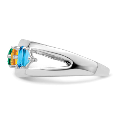 Sterling Silver Rhodium-plated Family Jewelry Mounting