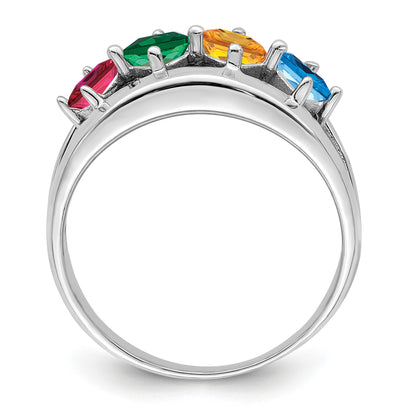 Sterling Silver Rhodium-plated Family Jewelry Mounting
