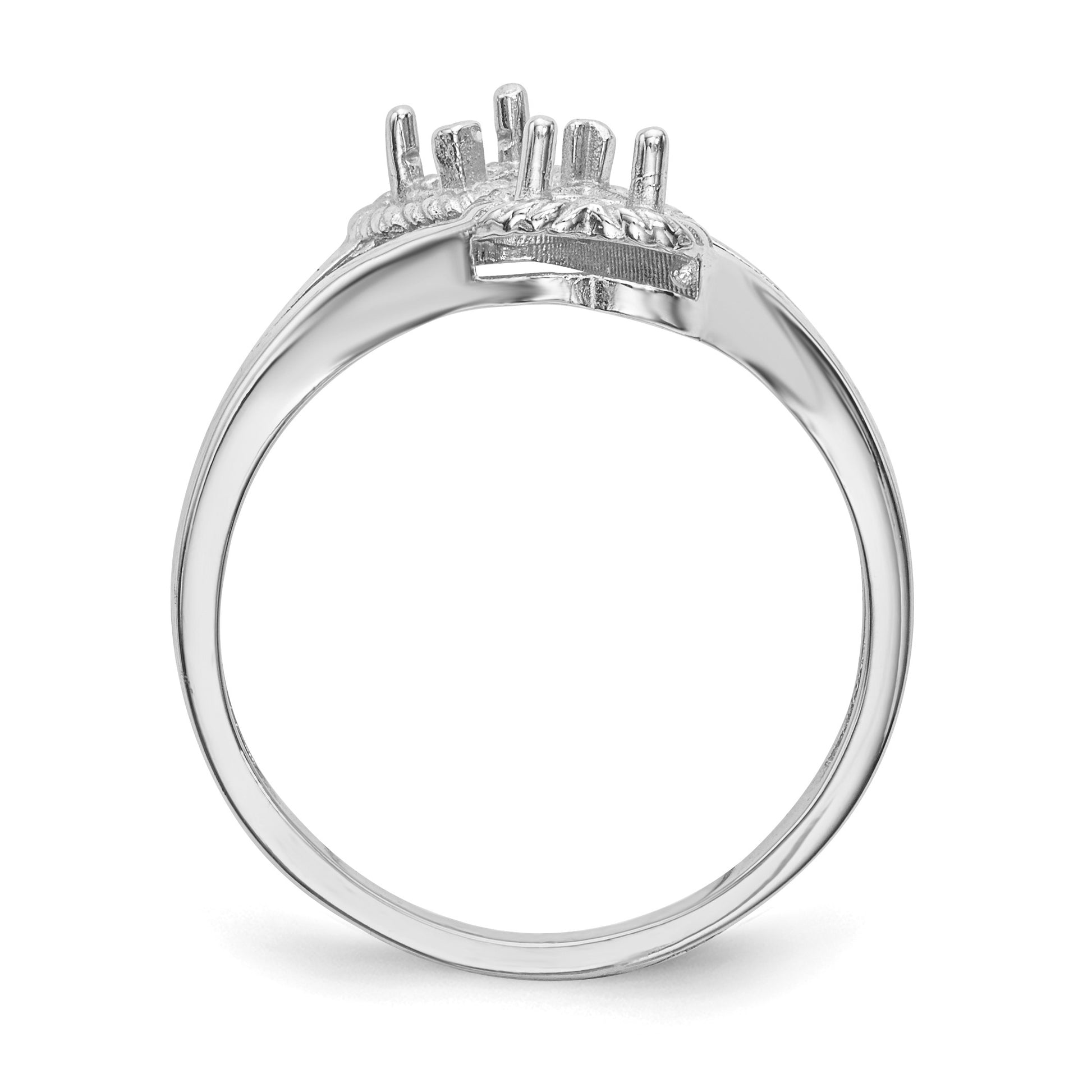 14k White Gold Family Jewelry Ring Mounting