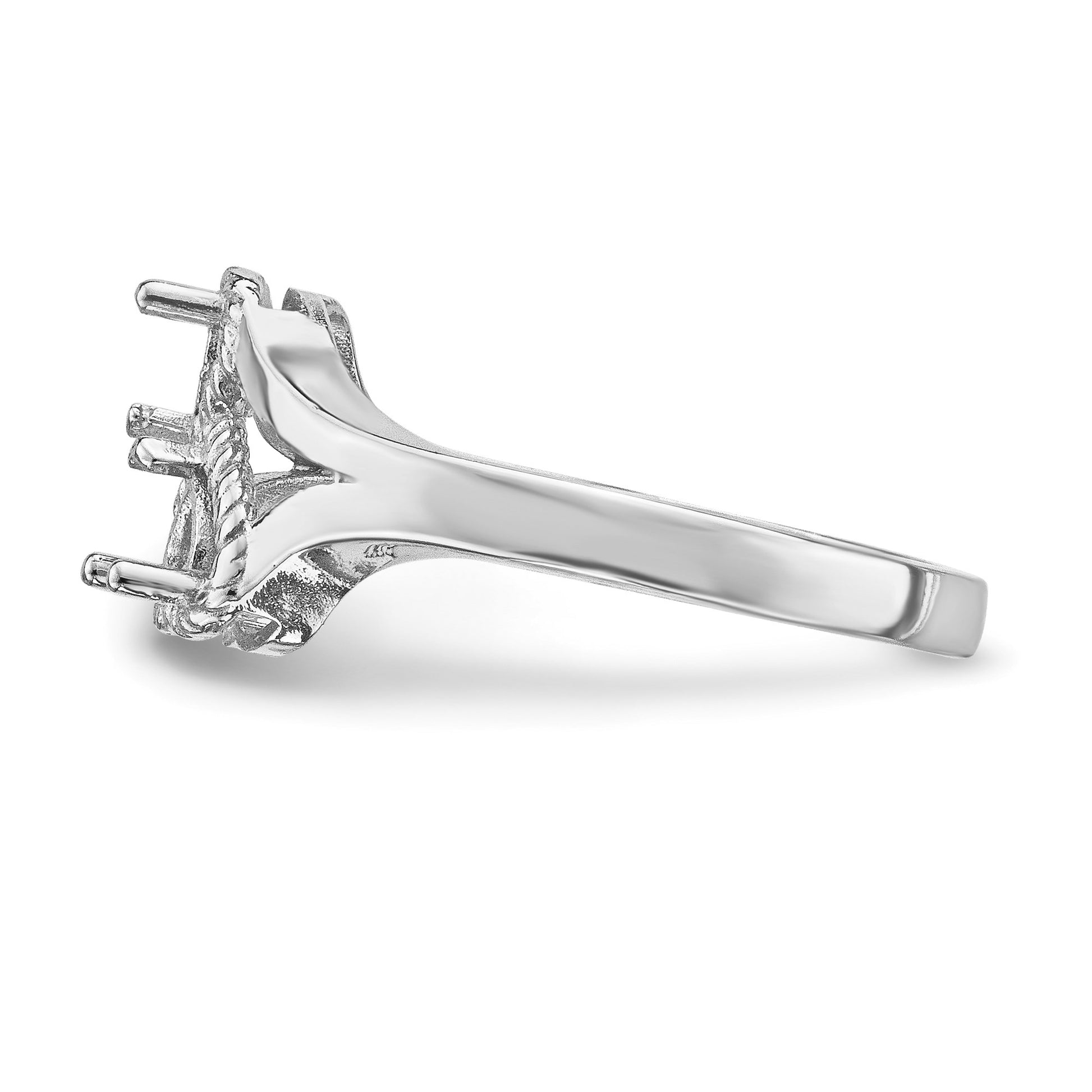 14k White Gold Family Jewelry Ring Mounting