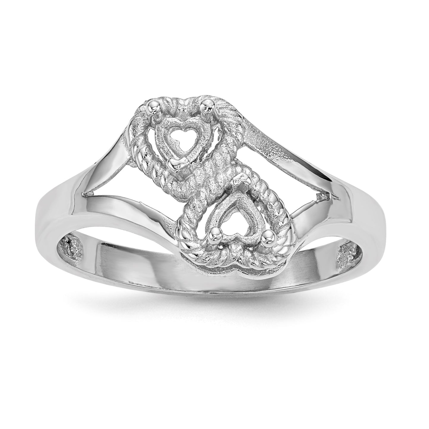 14k White Gold Family Jewelry Ring Mounting