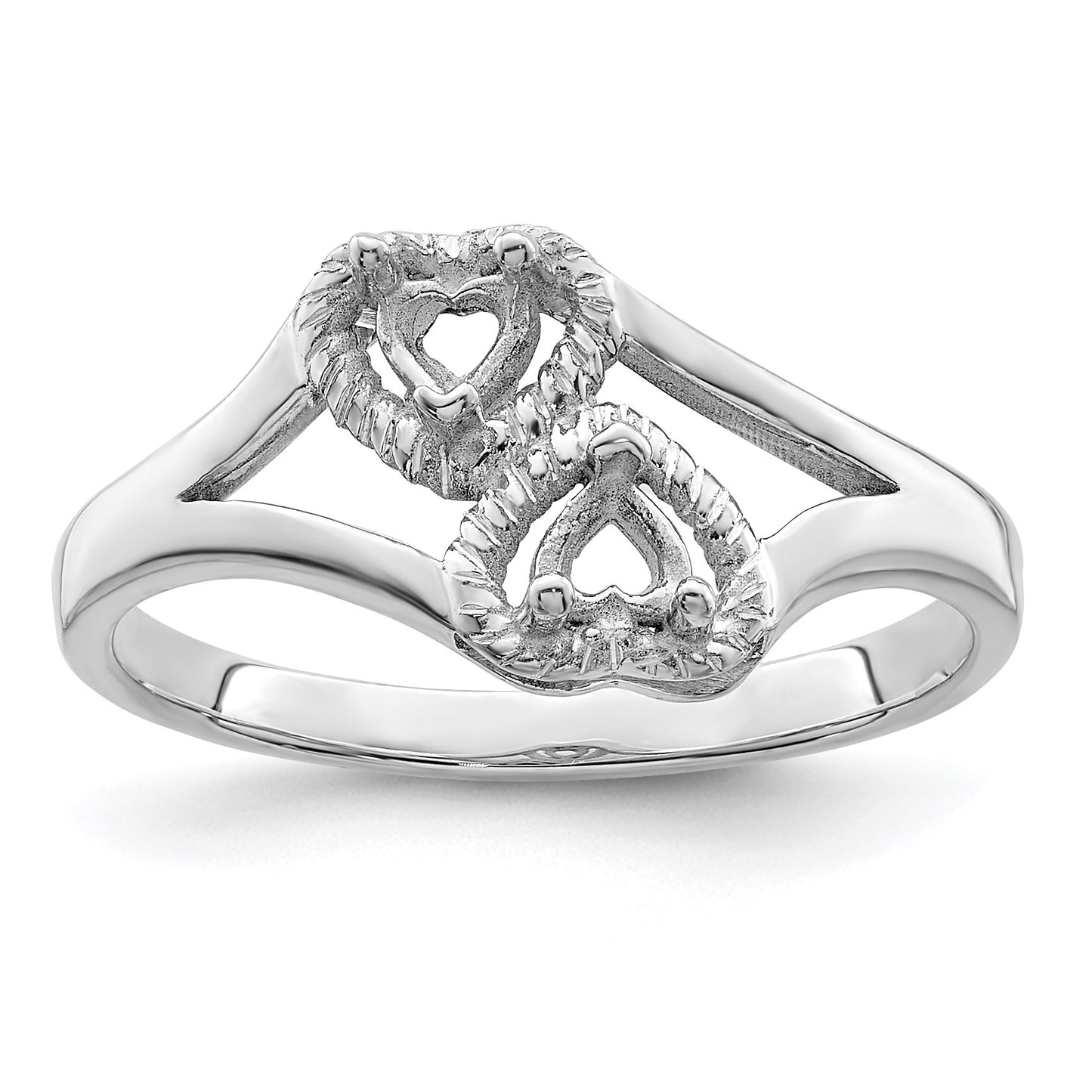 Sterling Silver Rhodium-plated Family Jewelry Mounting