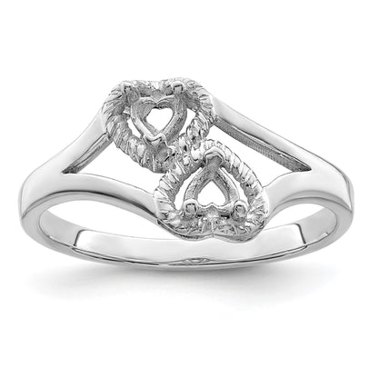 Sterling Silver Rhodium-plated Family Jewelry Mounting