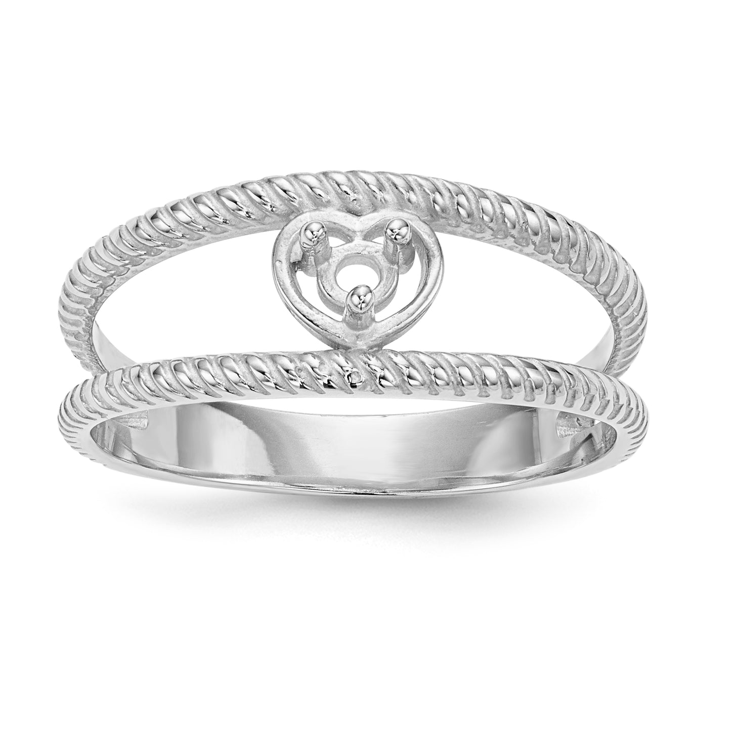 14k White Gold Family Jewelry Ring Mounting